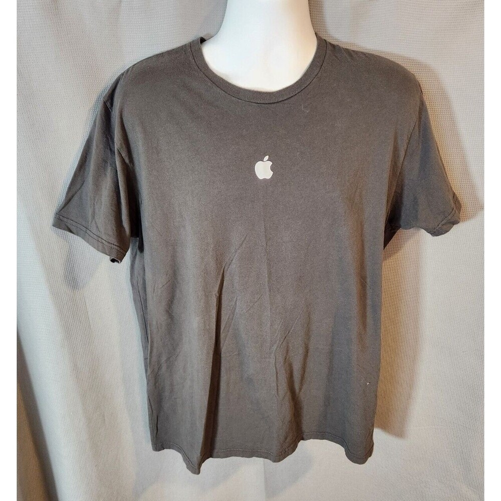 Apple Logo T Shirt Casual Shirt Employee XL Short Sleeve Gray 14 2020